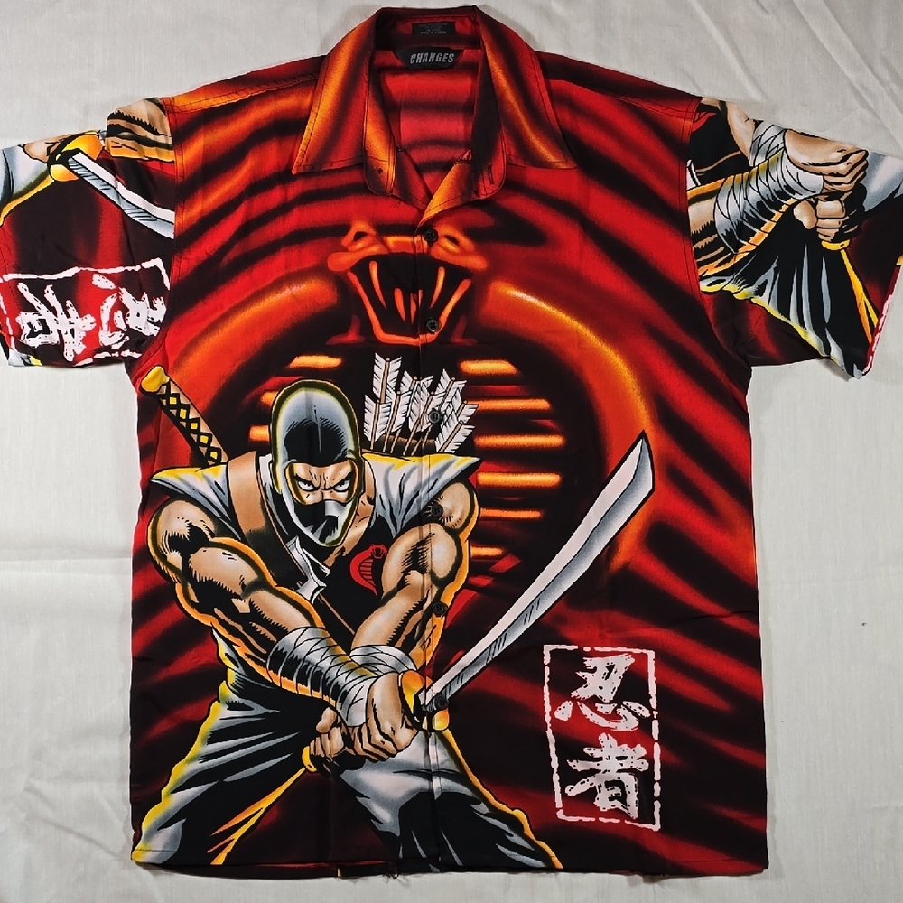 GI Joe Storm Shadow Graphic Button Down Shirt